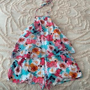 Floral Halter Top Romper from Boutique